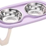 2 high stainless steel bowls