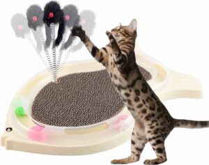 Cat Scratching pad with Furry Mouse